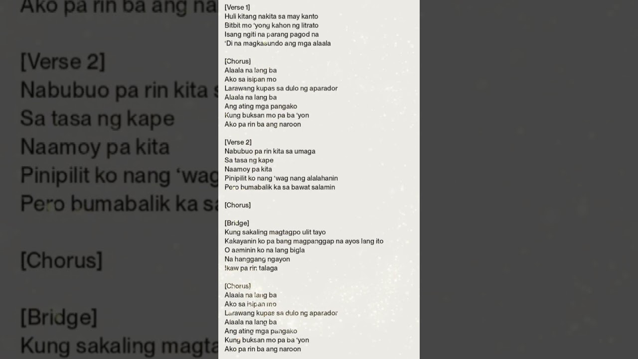 Alaala na lang ba (song title)