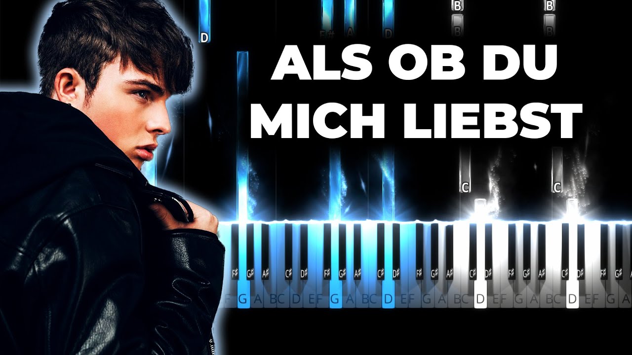 MIKE SINGER feat. VANESSA MAI - Als ob du mich liebst karaoke piano instrumental cover, lyrics
