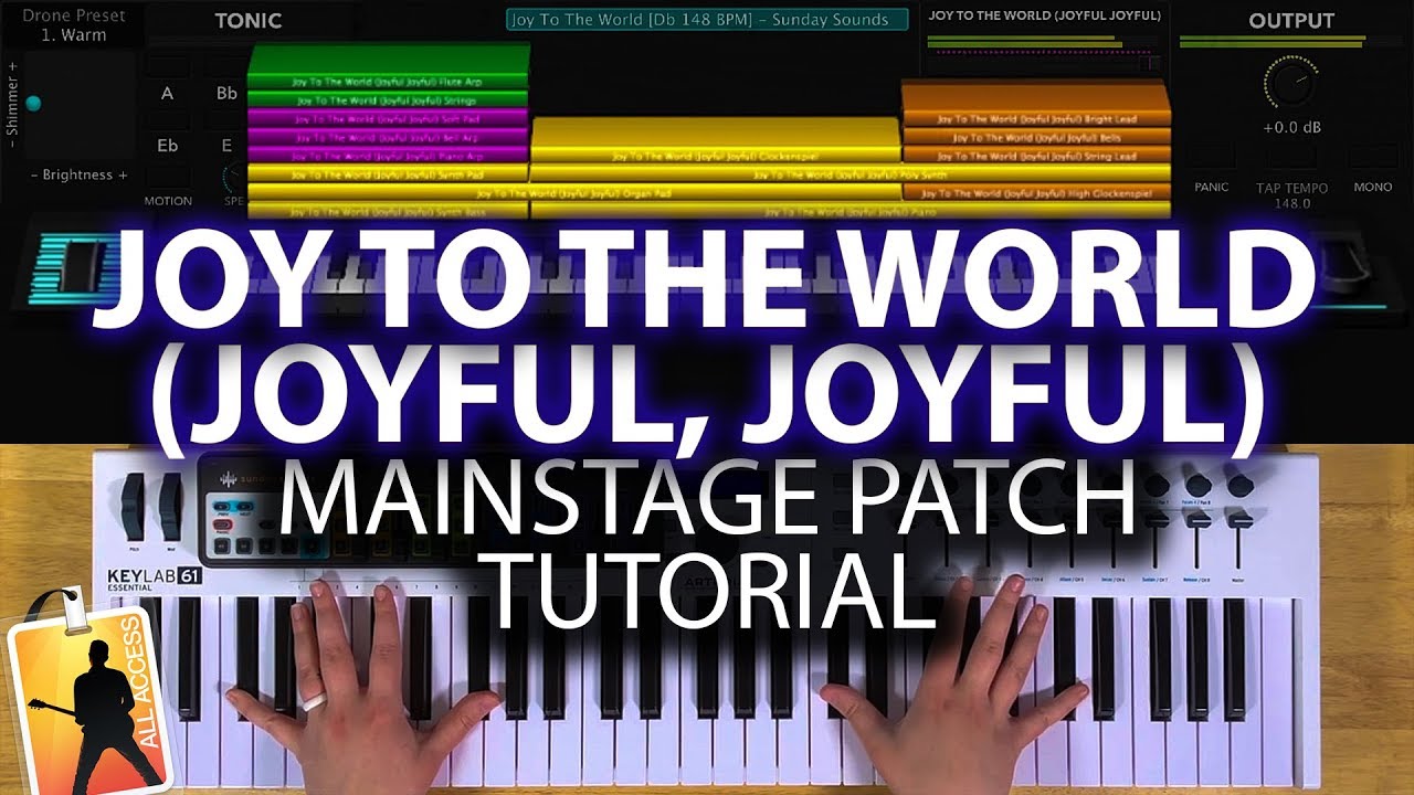 Joy To The World (Joyful, Joyful) MainStage patch keyboard tutorial - Phil Wickham