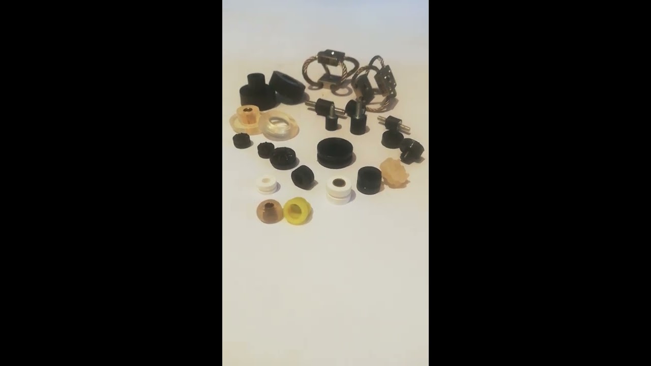 Vibration and shock mounts for lightweight electronics mounted sideways or shear mode.