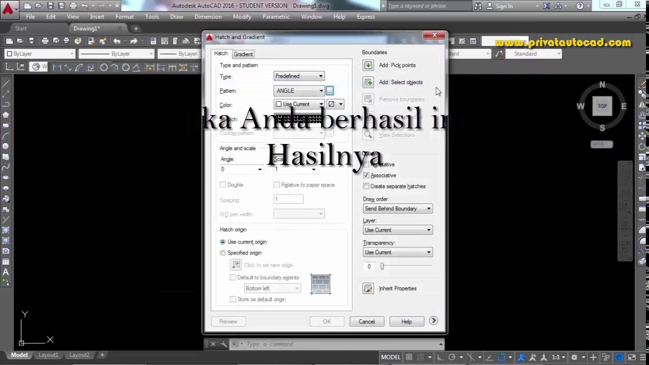 hatch custom autocad
