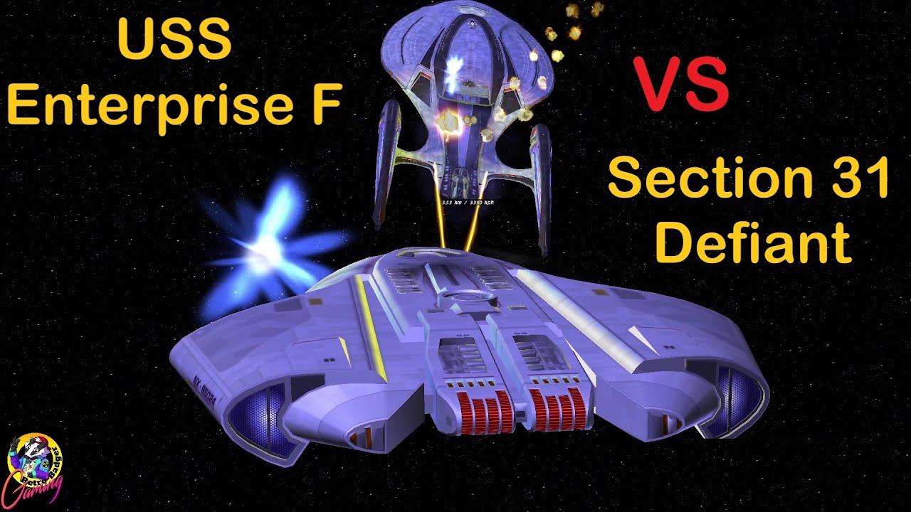 4K Section 31 Defiant VALIANT VS USS Enterprise F - Both Ways - Star Trek Starship Battles