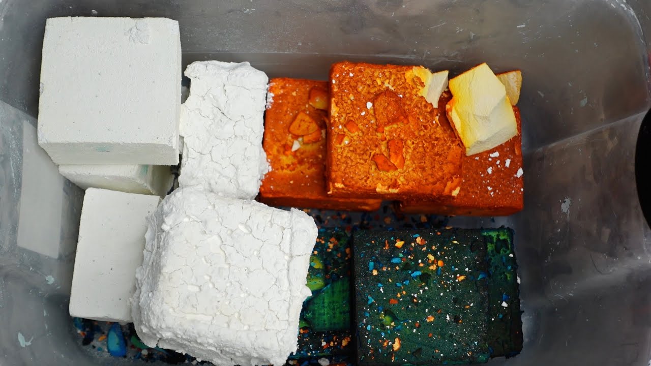 Variety of Blocks | Dyed, Pasted, Homemade & Fresh Blocks || ASMR
