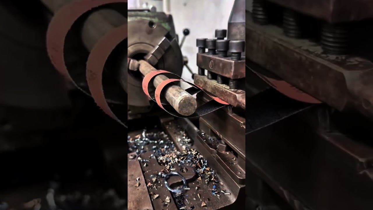 Precision Lathe Sanding Attachment Polishing Metal Rod Surfaces