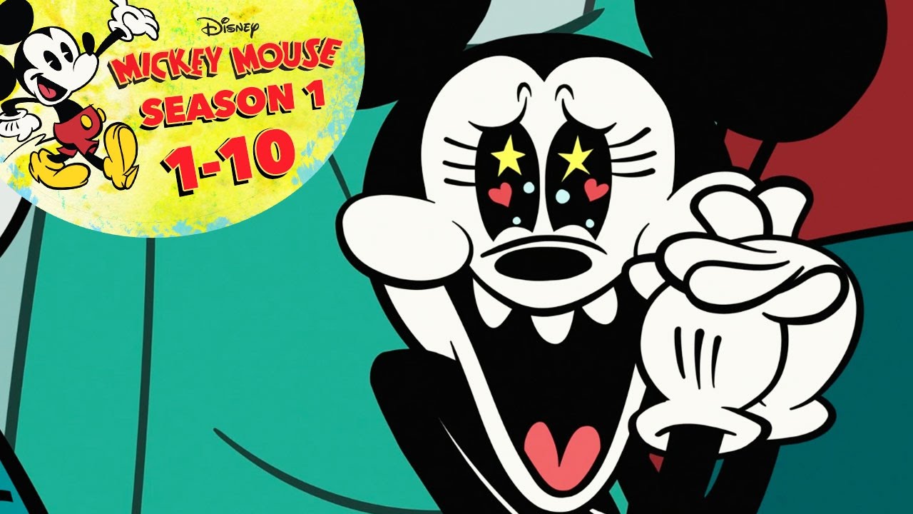Mickey Mouse Cartoon: Season 1 Episodes 1-10 | Full Shorts Compilation |  @disneychannelanimation
