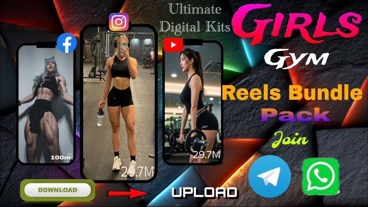 Girls Gym Reels Bundle Pack 🔥 | Viral Hot Fitness 🔥Reels Pack 2025 | Free Download