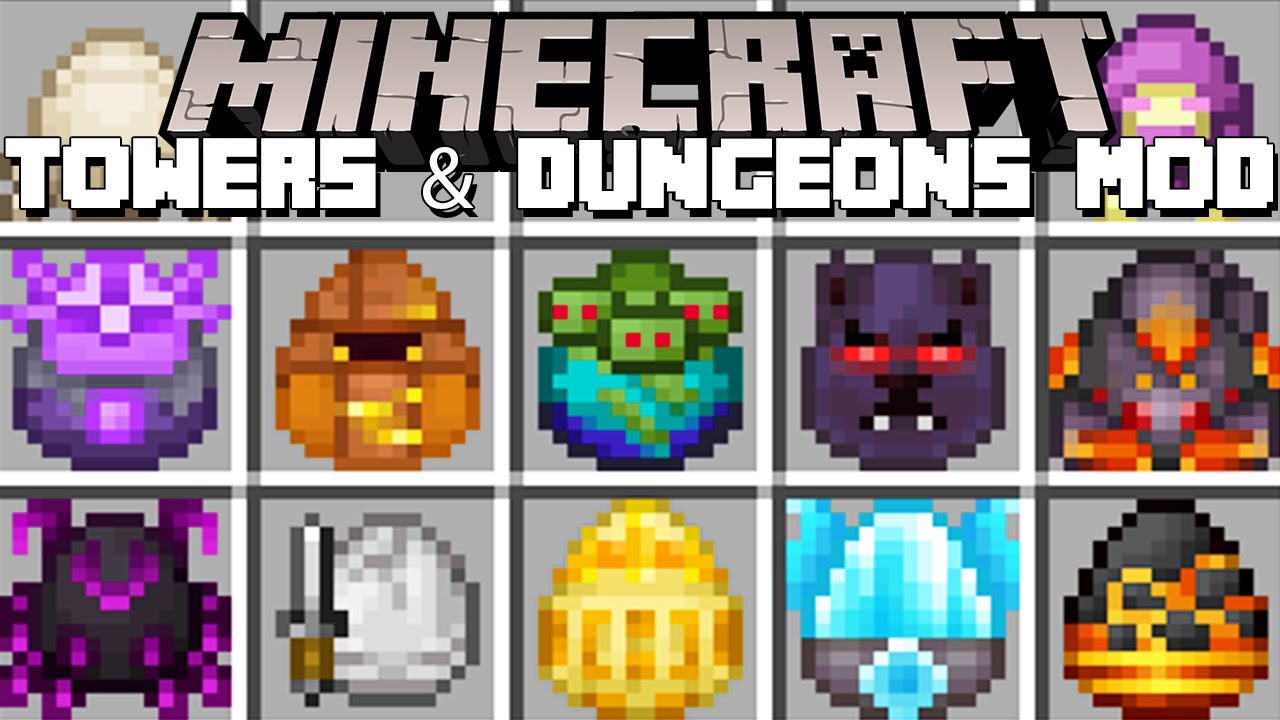 Minecraft TOWERS & DUNGEONS MOD / NEW DUNGEON MOBS MOD! (Minecraft Mods)