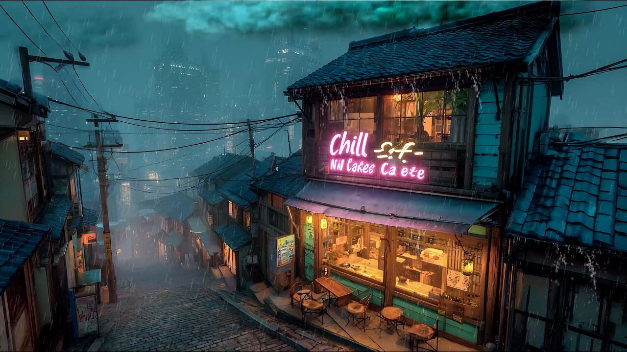 90s Rainfall at Midnight 🌧️ Smooth Chillhop for Study & Night Rest | Lofi Rain Playlist
