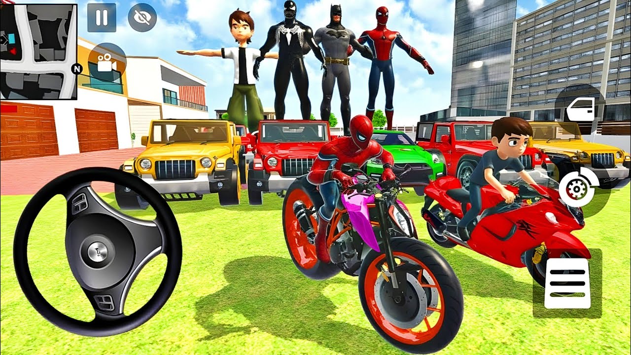 🦚 Indian Thift Auto🔥 Monster Spiderman vs Ben 🔟 Car Game Racing 3D 🐎 Lot's of Police Car Showroom 🥳