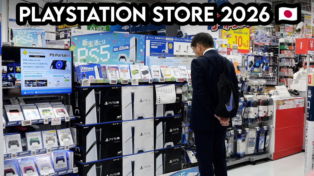 PlayStation Gaming Section & Retail Displays | Tokyo Japan (B-Roll Archive | April 2026)