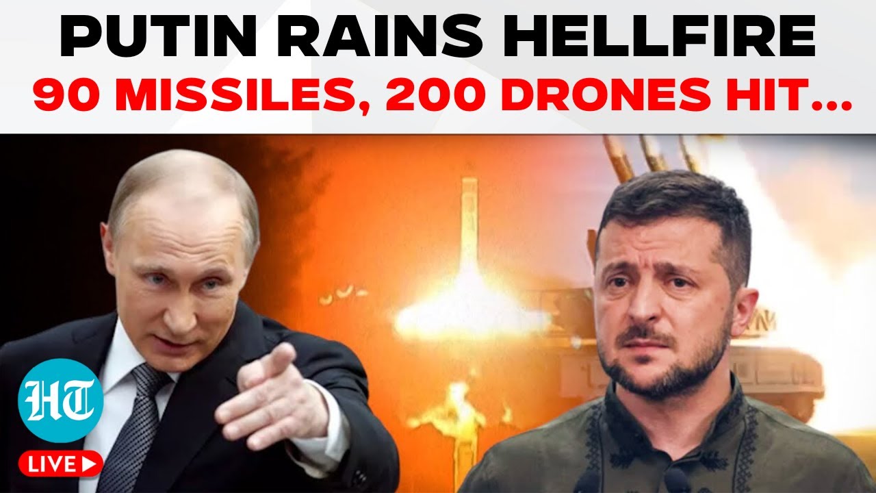 LIVE | Putin's Forces Hit Ukraine's Heart; 90 Missiles, 200 Drones Bleed Kyiv | Russia | Zelensky