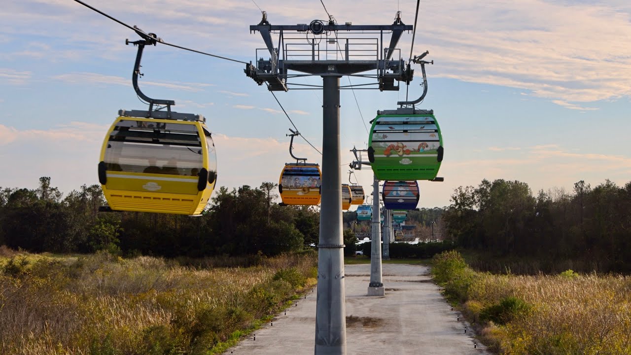 Disney Skyliner 2024 4K Ride from Hollywood Studios to Pop Century/Art of Animation Resorts WDW