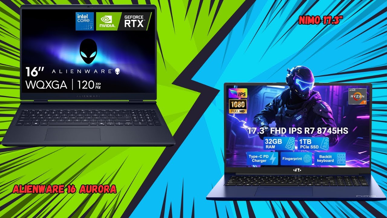 Speed & Graphics Battle | Alienware 16 Aurora VS NIMO 17.3