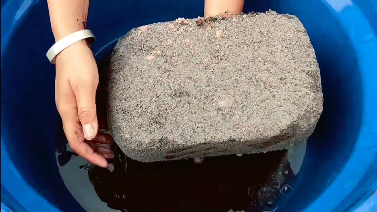 Pure charcoal dry+water crush 💦 oddly satisfying asmr video