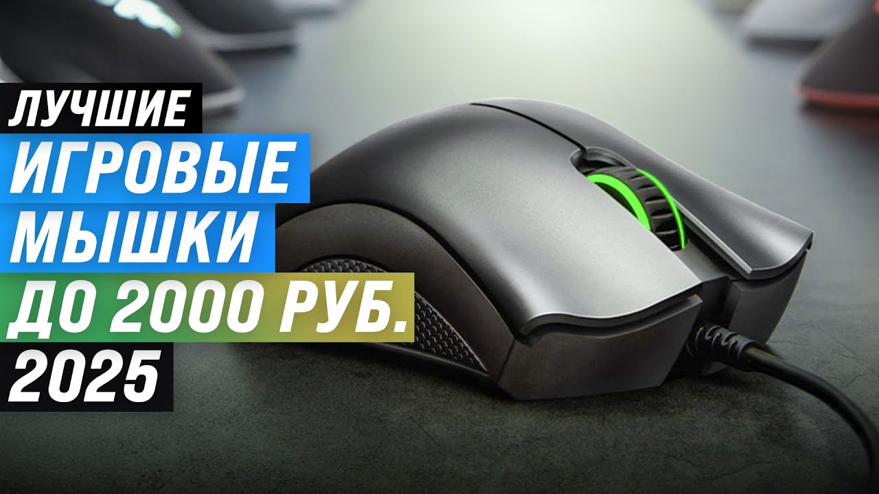 ТОП-5: Лучшие бюджетные игровые мыши до 2000 рублей ✅ Рейтинг 2025 года недорогих мышек для геймера