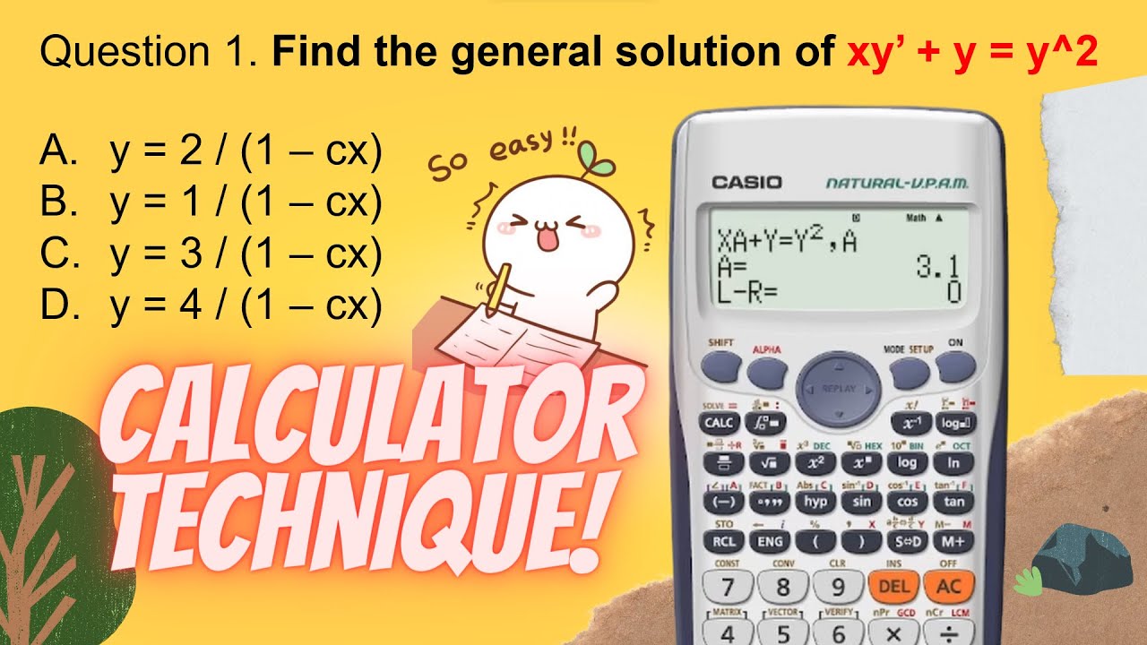 🧮Solve ANY Differential Equation Problem (First Order) using this CALCU TECH! [TAGALOG/FILIPINO]
