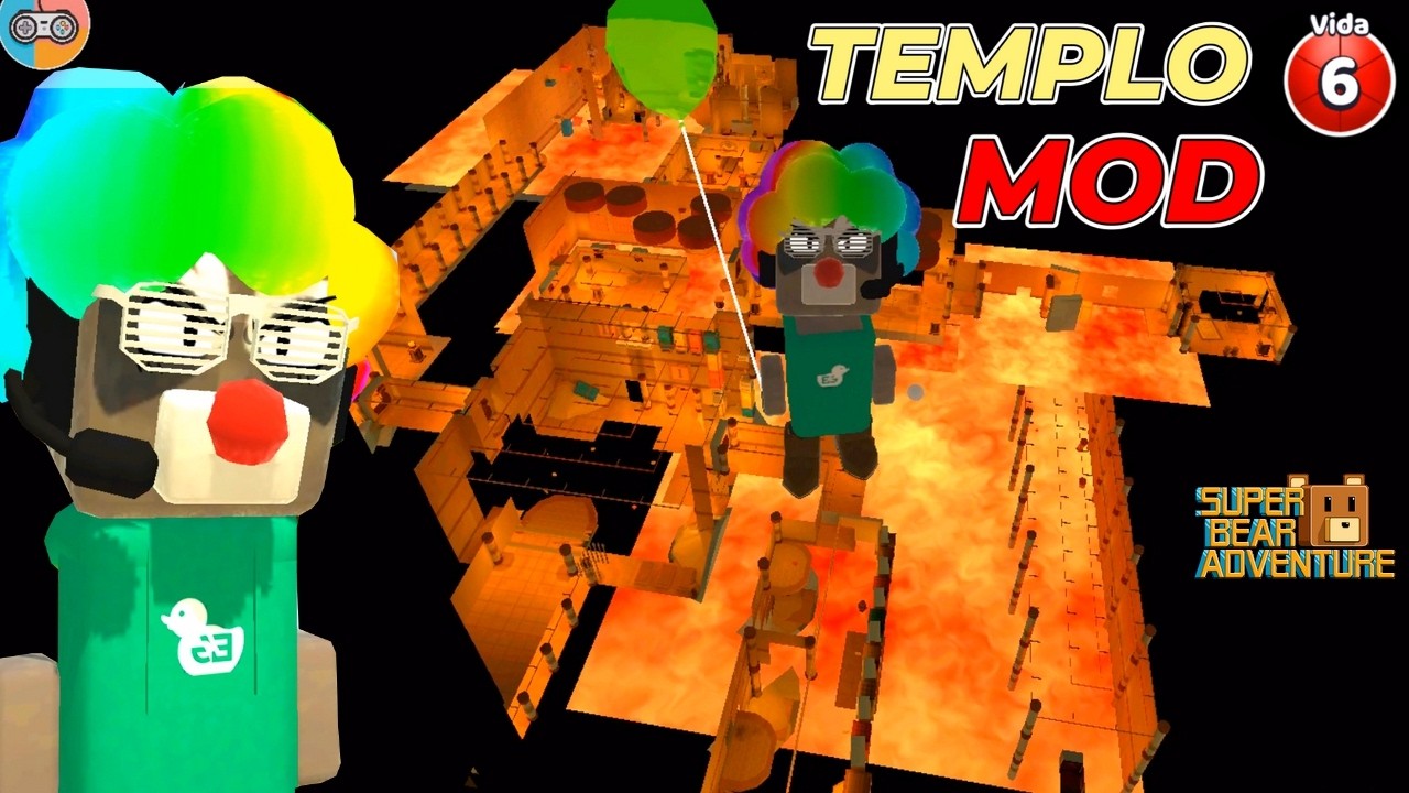 PT5😱SAIR DO TEMPLO ASTRAL COM MOD MENU🔴SUPER BEAR ADVENTURE, TESTANDO O MOD MENU DO JOGO DO URSO