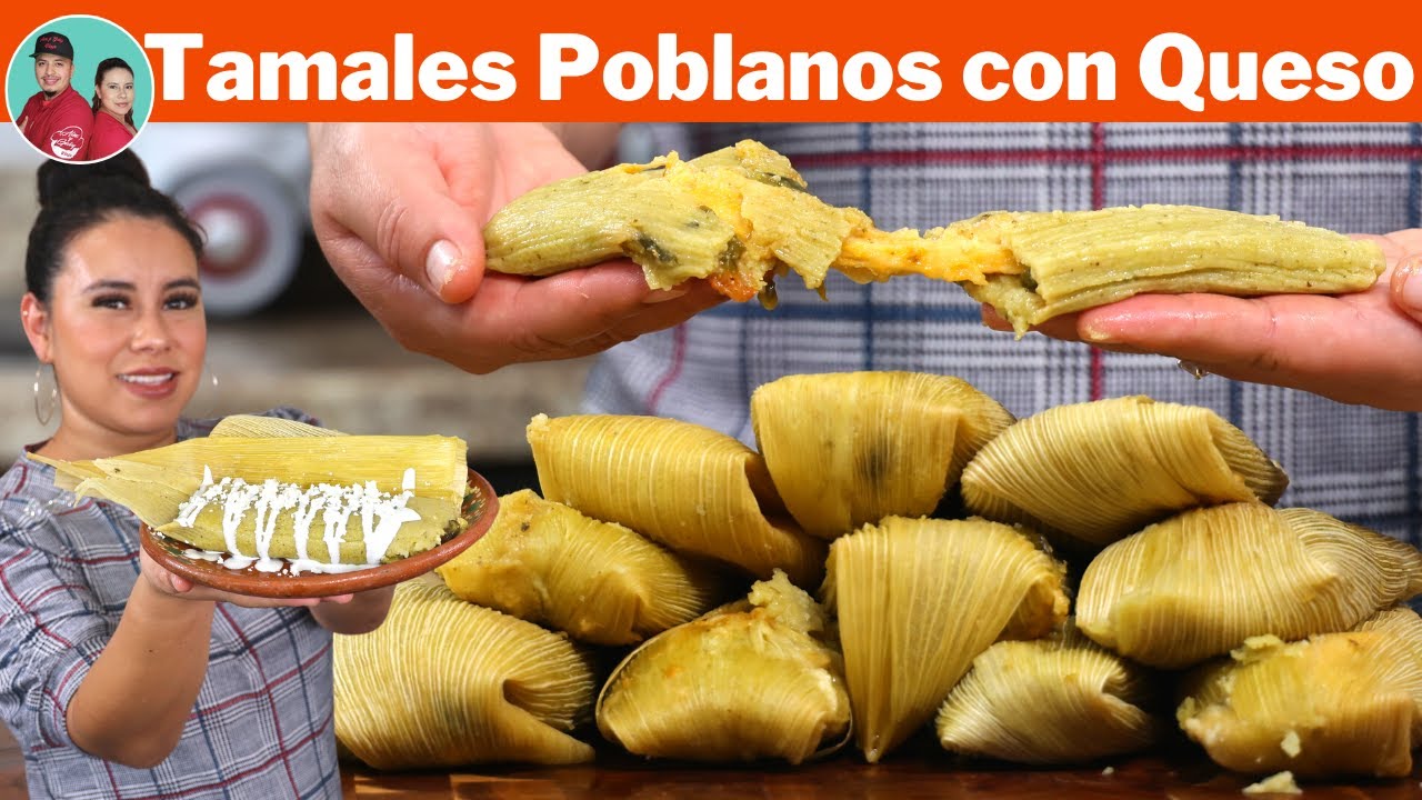 Tamales Poblanos con Queso (¡Cómo hacer la masa de tamal más deliciosa, hidratada y llena de sabor!)