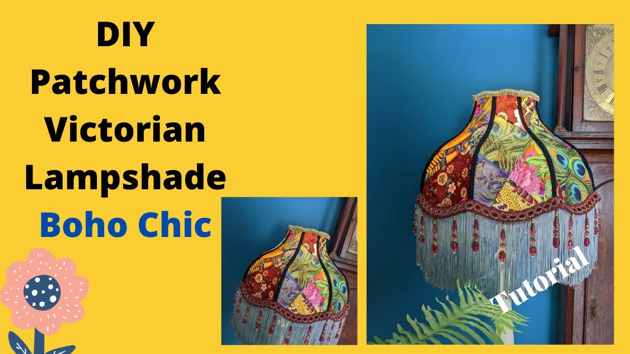 How to Make a Patchwork Lampshade from Fabric Scraps | Upcycled DIY Tutorial