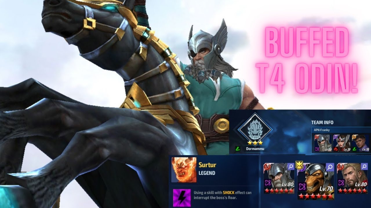 BUFFED T4 ODIN UNIVERSAL MALE ABL 8.2M! DORMAMMU GBR SOLO - Marvel Future Fight
