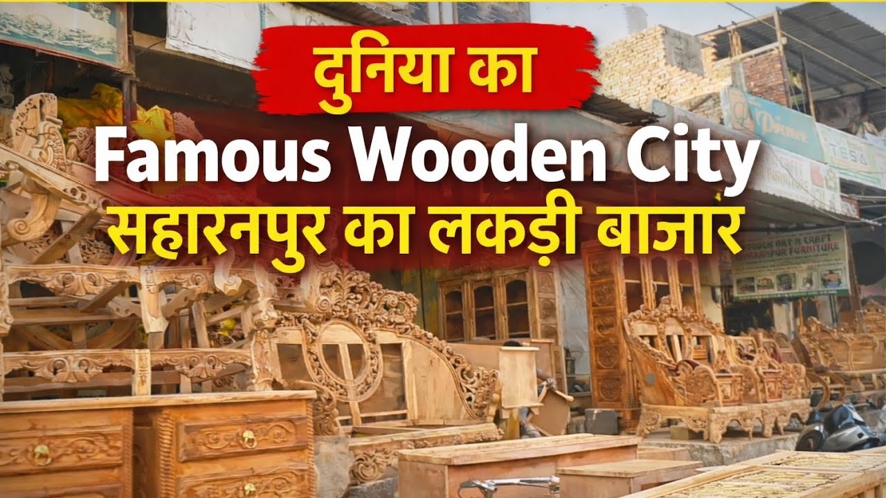 दुनिया का Famous Wooden City | Saharanpur Wood Carving Vlog | ODOP Saharanpur | खाताखेड़ी वुडन सिटी |
