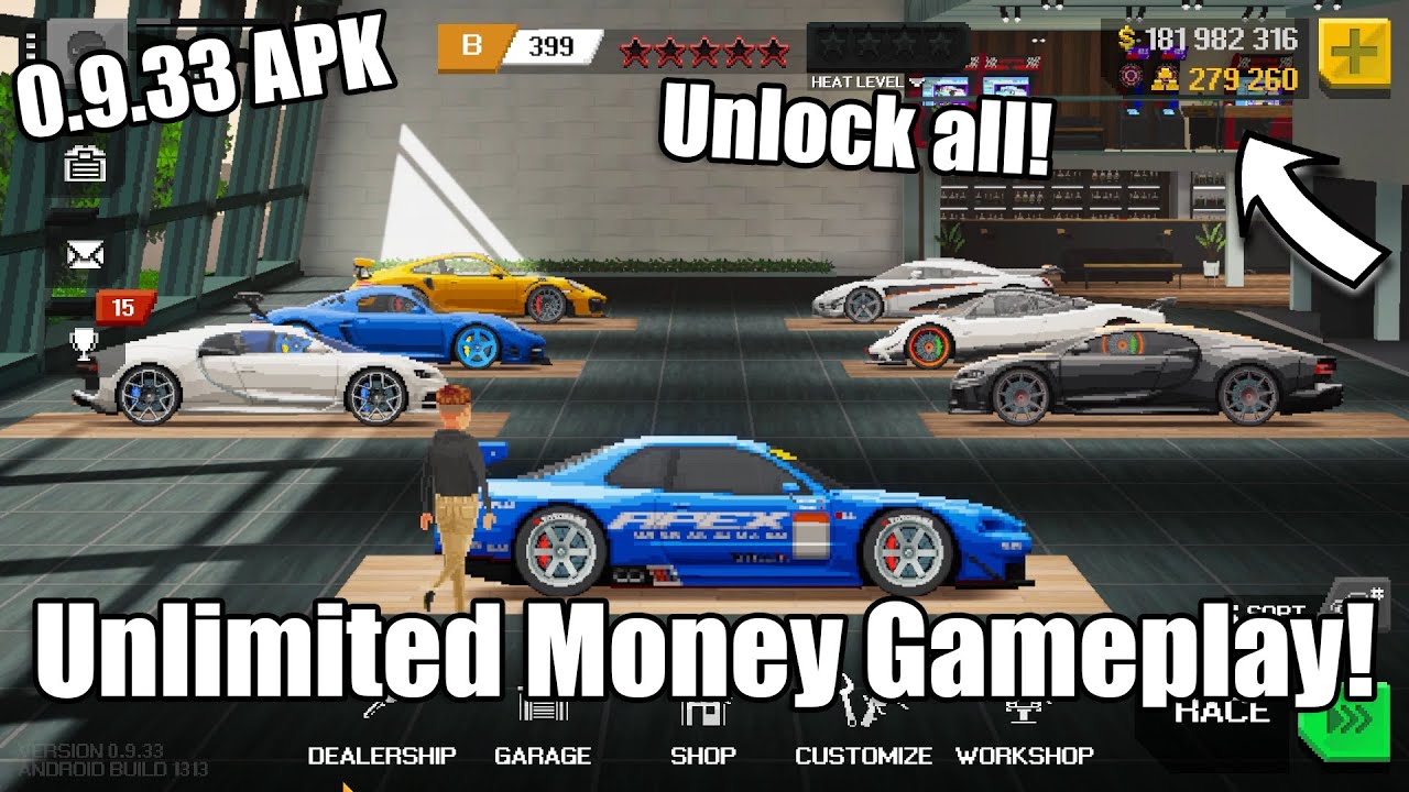 APEX Racer Pixel Cars 0.9.33 🚗 MOD APK Unlimited Money!