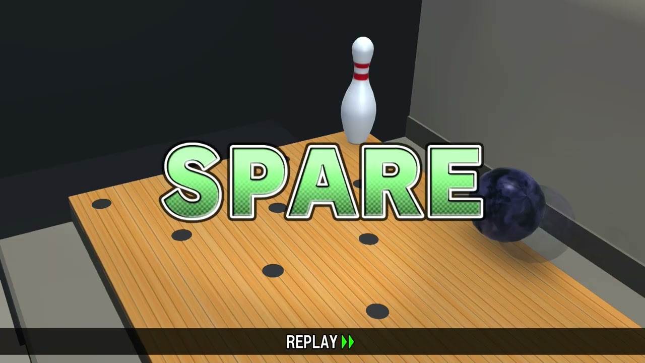あつまれBOWLING：ベーシック通し　スコア196 st1　微妙にピンが残るクマのボウリング　#あつまれBOWLING #ボウリング