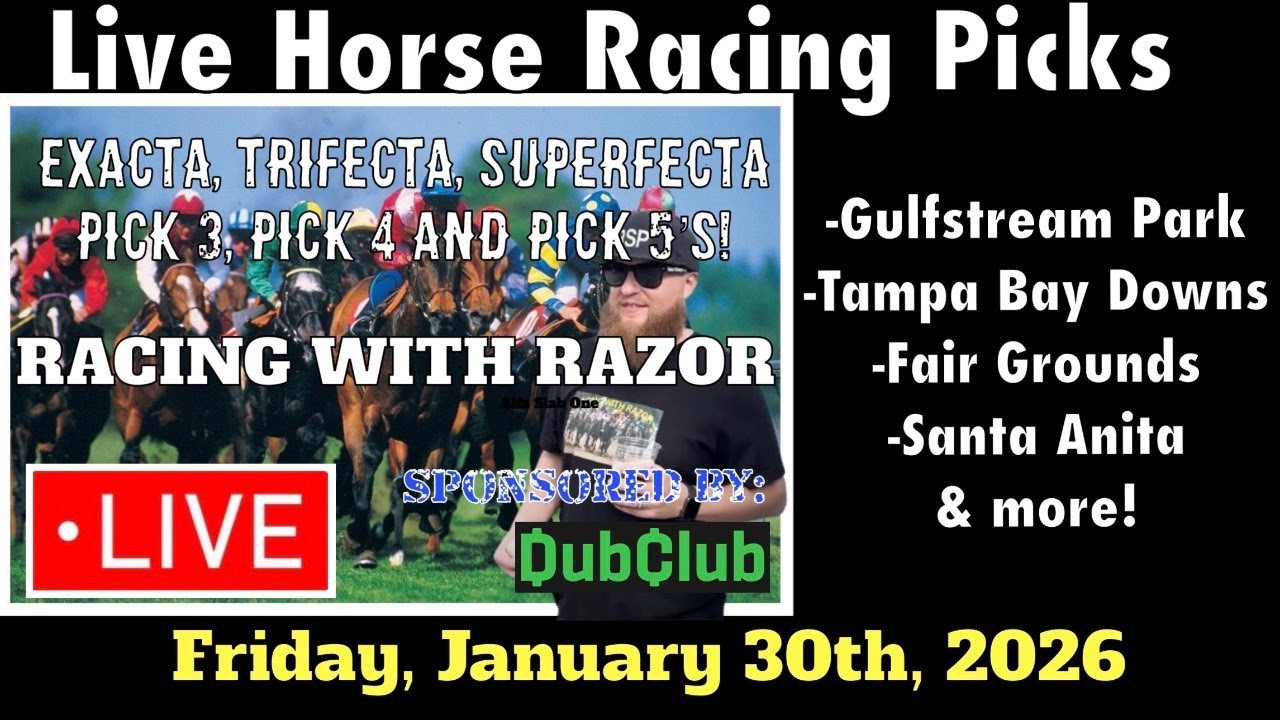 LIVE Horse Racing | Tampa Bay Downs | Gulfstream Park | Oaklawn Park & more picks en vivo!
