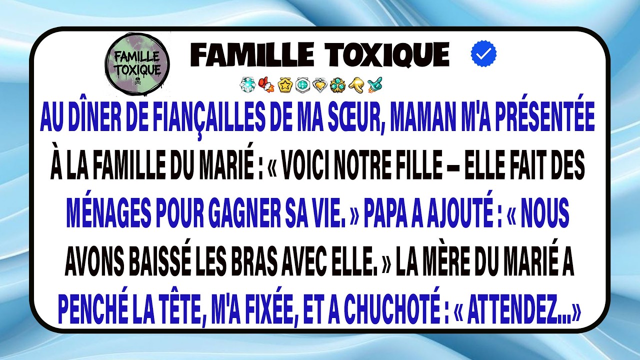 Au Mariage De Ma Sœur, Parents Ont Dit Que Je Nettoyais Des Maisons, Mais Le Marié M’a Défendue.