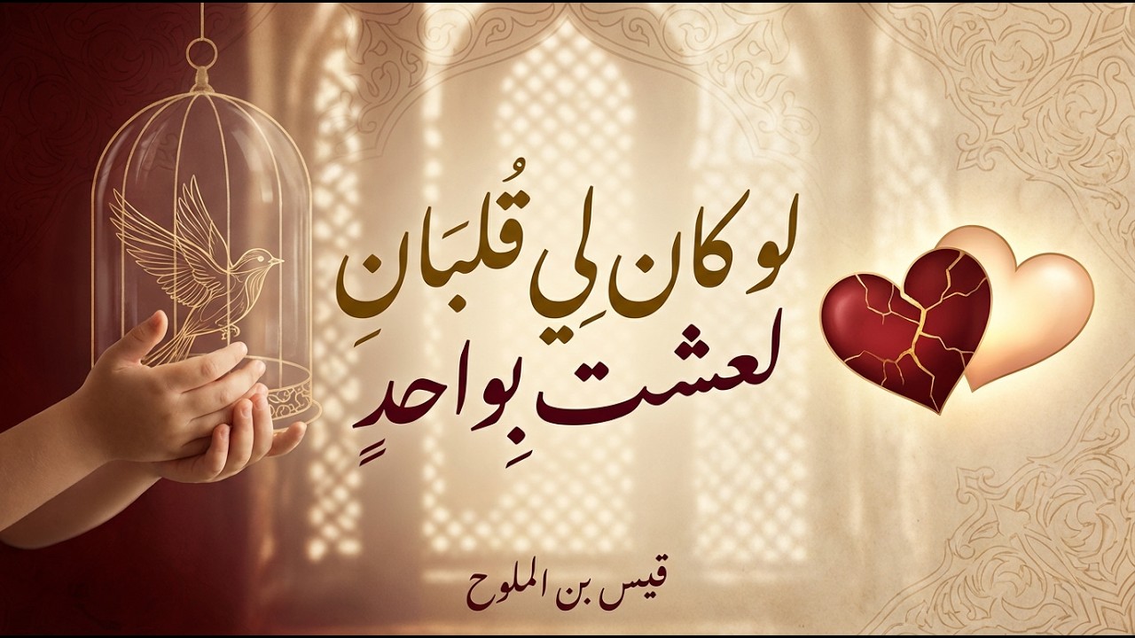 🎵 لو كان لي قلبان لعشت بواحد - قيس بن الملوح
