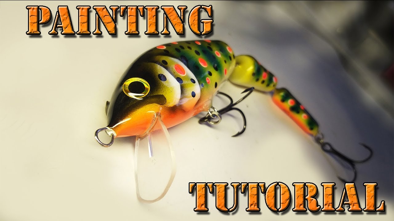 Lure painting tutorial. Trout Pattern on a Pike Jointed Minnow