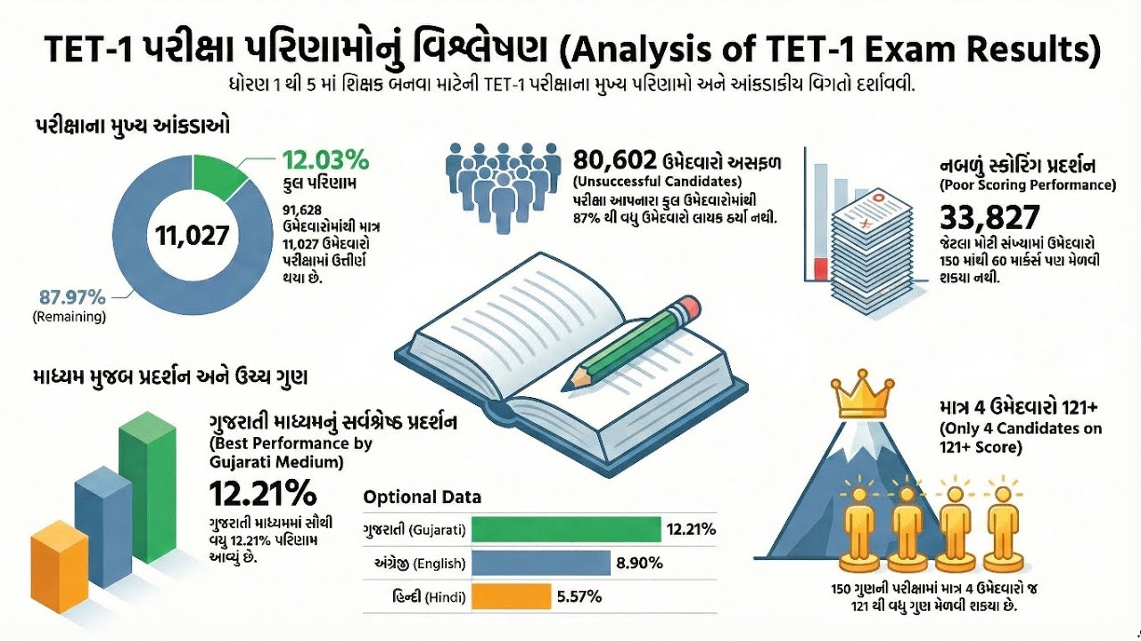 Tet 1 result analysis 2026 | Gujarat tet 1 result 2026 | tet 1 પરિણામ વિશ્લેષણ 2026 