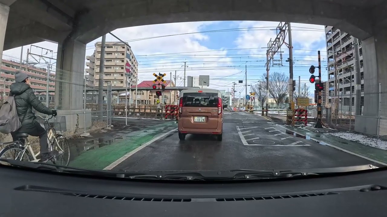 SUBARU　STELLA　車載動画　市役所まで行って来ました