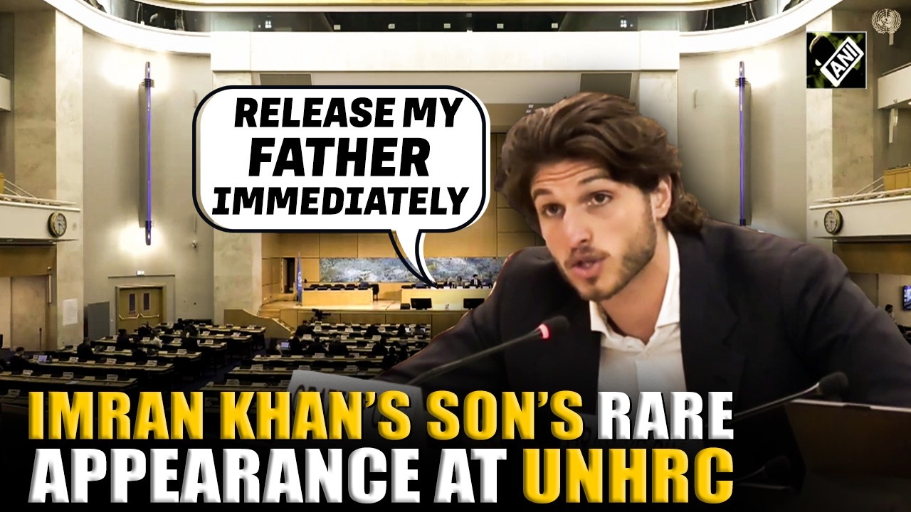 Pakistan Ex-PM Imran Khan&rsquo;s son Kasim Khan makes rare appearance at UNHRC, exposes Pak&rsquo;s brutalities