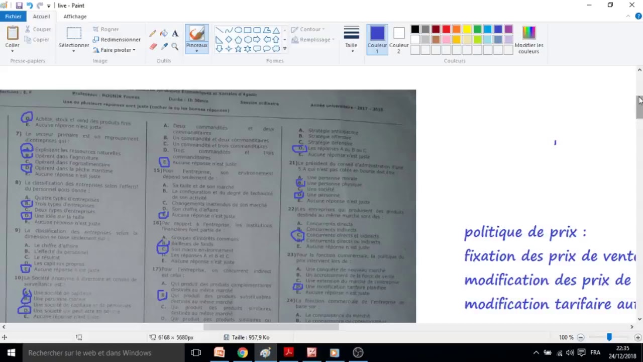 Explication bref de Management S1 + correction d'un examen QCM