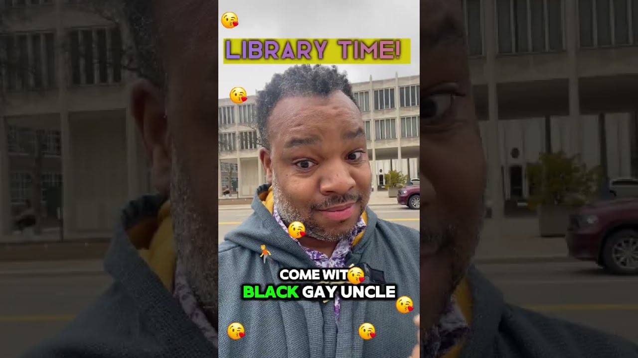 Black Gay Uncle proudly gets his library card at Detroit Public Library Main📚✨ #Pride #Detroit