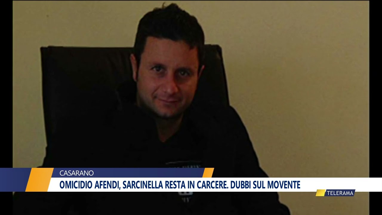 OMICIDIO AFENDI, SARCINELLA RESTA IN CARCERE. DUBBI SUL MOVENTE