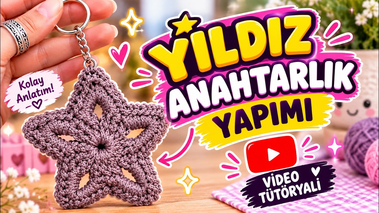 1 Motiften Harika Charm! 🧶 Crochet Bag Charm Tutorial