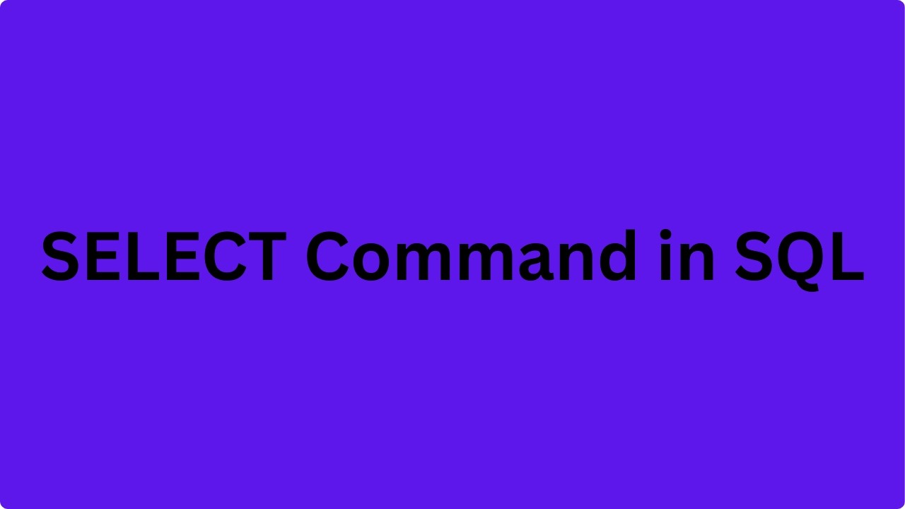 Information Technology Grade 12 Unit 3: SELECT command in SQL
