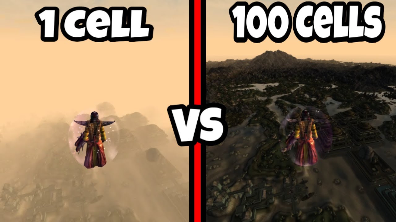 Morrowind Draw Distance Comparison