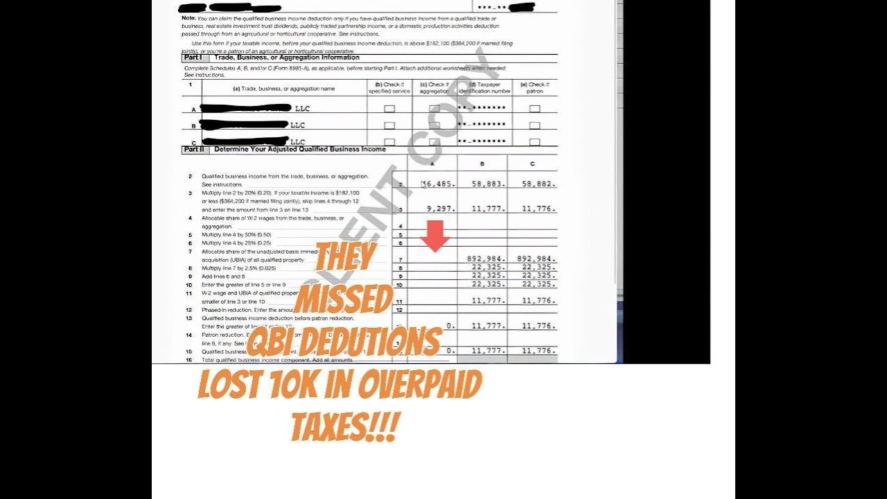 QBI lost taxes