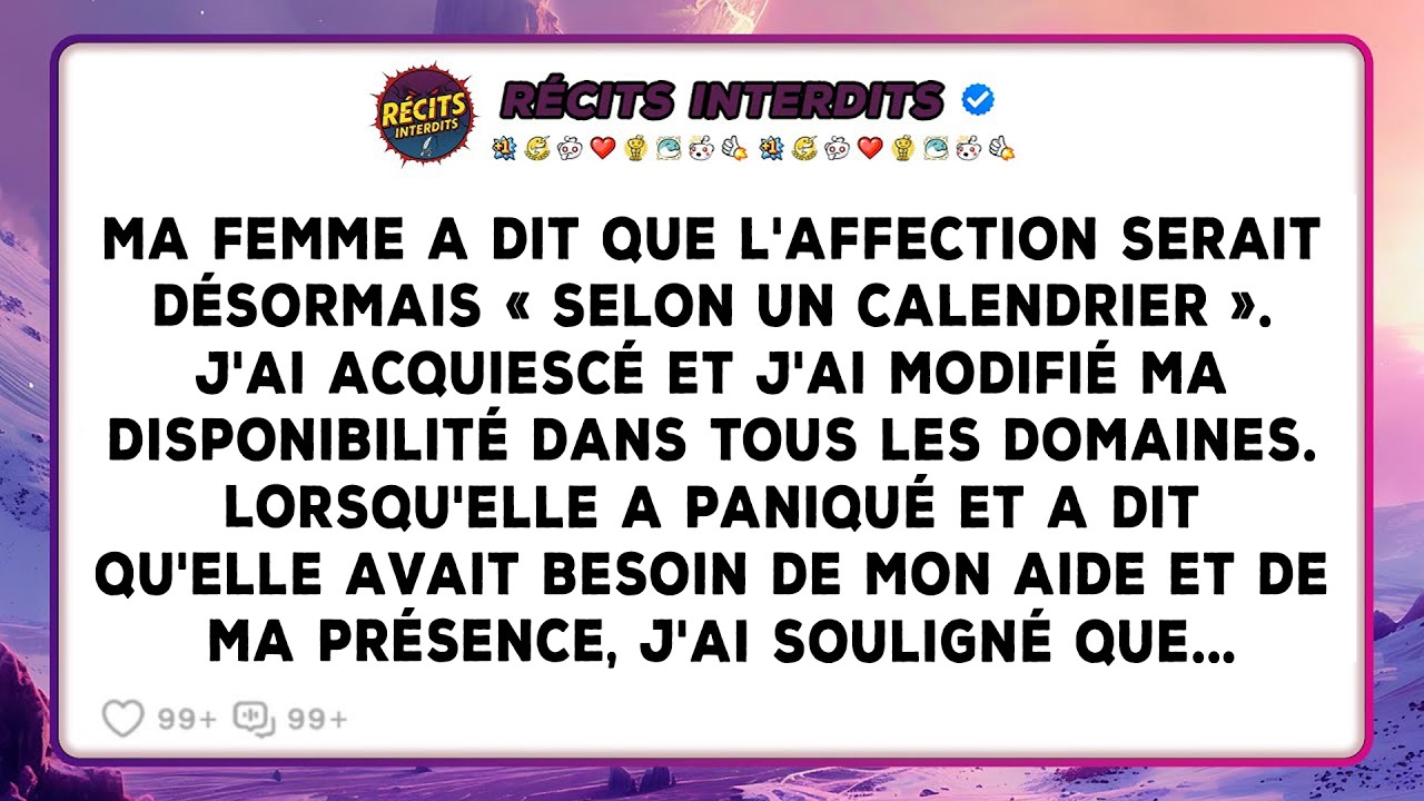 Ma Femme A Tenté De Mettre Notre Affection Sur Calendrier, Mais Mes Limites Mesurées Ont Tout...