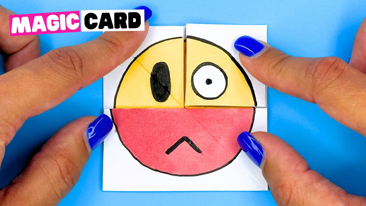FUN origami MAGIC TRICK [DIY paper trick, origami face changer]