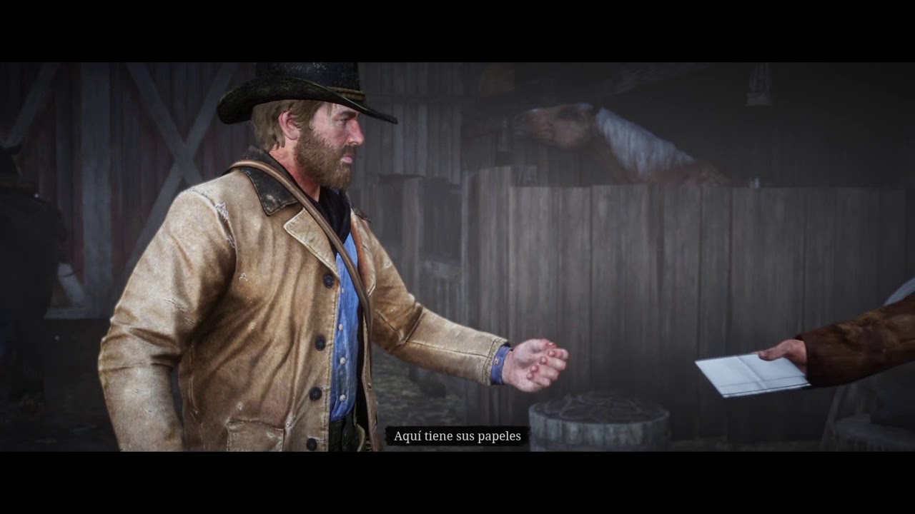 Red Dead Redemption 2 comprando un caballo