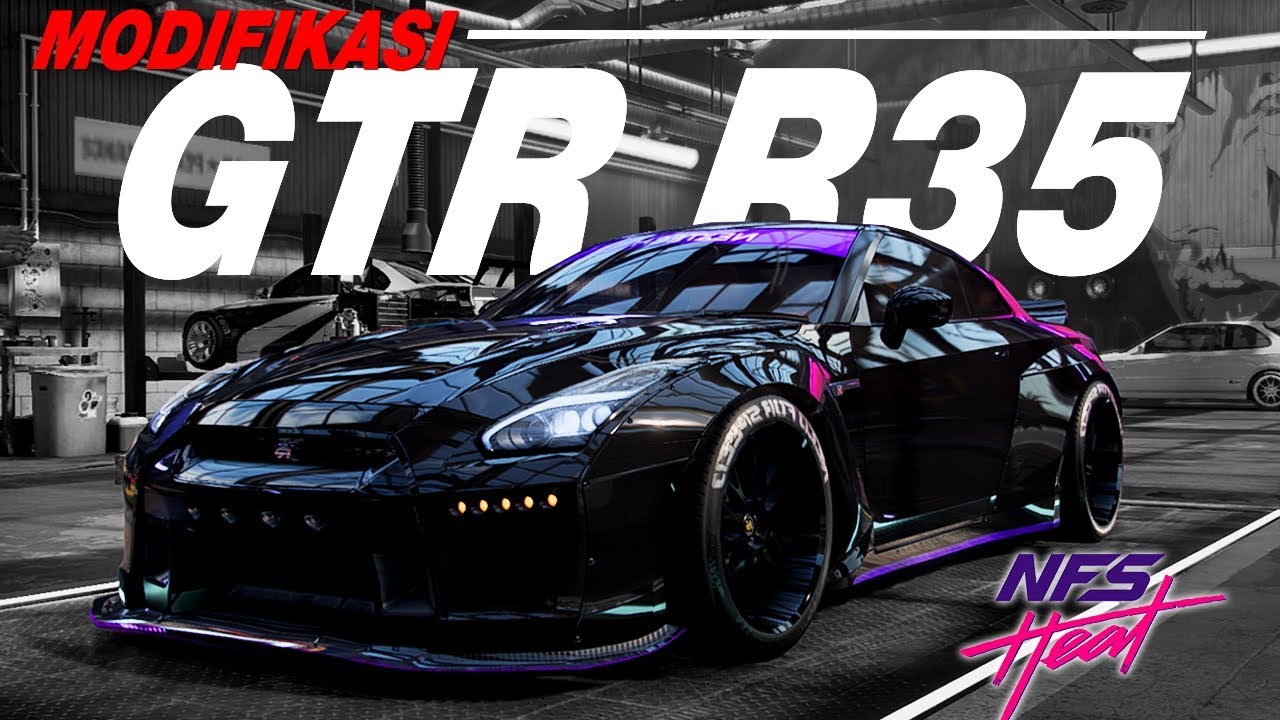 Modifikasi Mobil GTR R35 + Lampu Neon  | NFS Heat