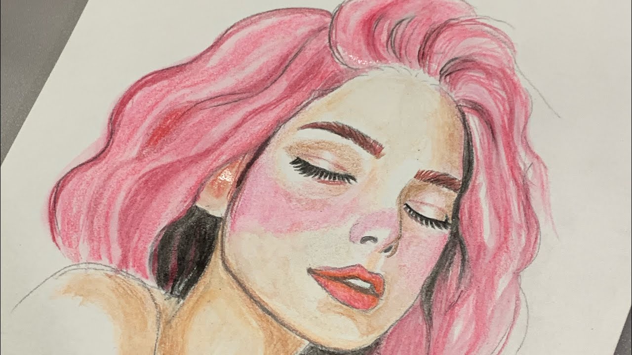 Painting Mermaid 🧜‍♀️ #watercolorpainting 