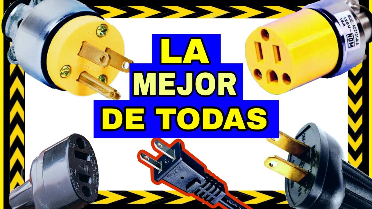 TIPOS de CLAVIJAS y TOMACORRIENTES⚠️ ELECTRICOS⚠️ comunes✅