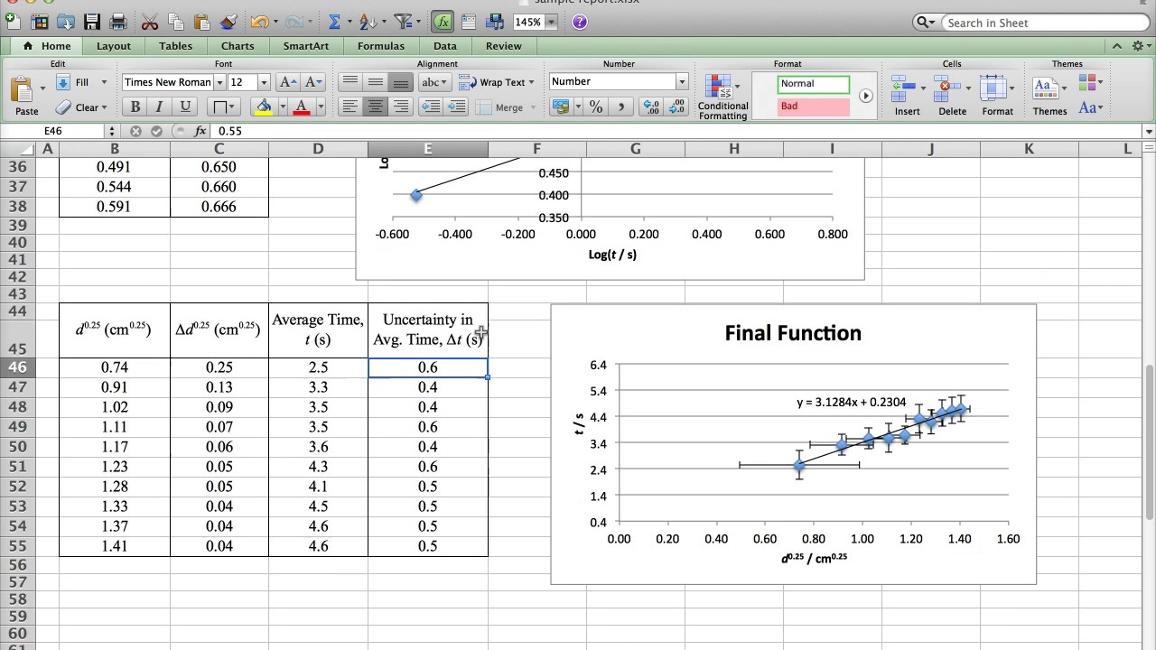 IB Physics Data Analysis for IA