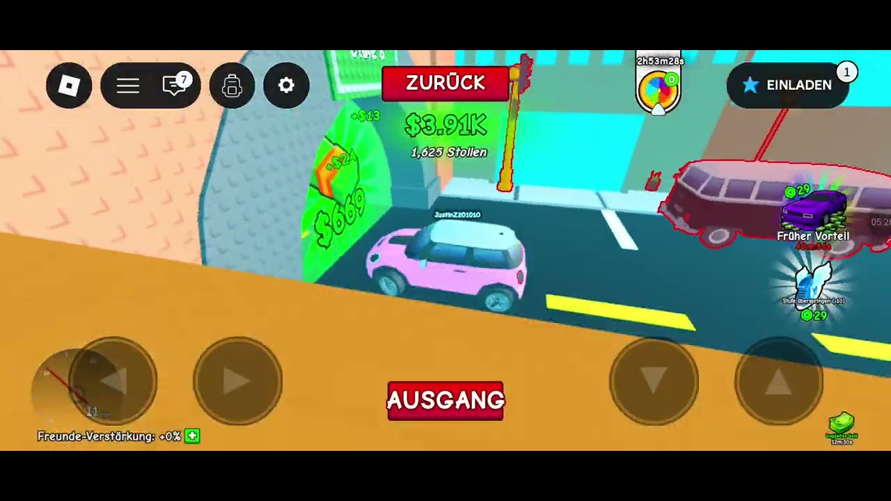 Ich fahre Autos in Roblox