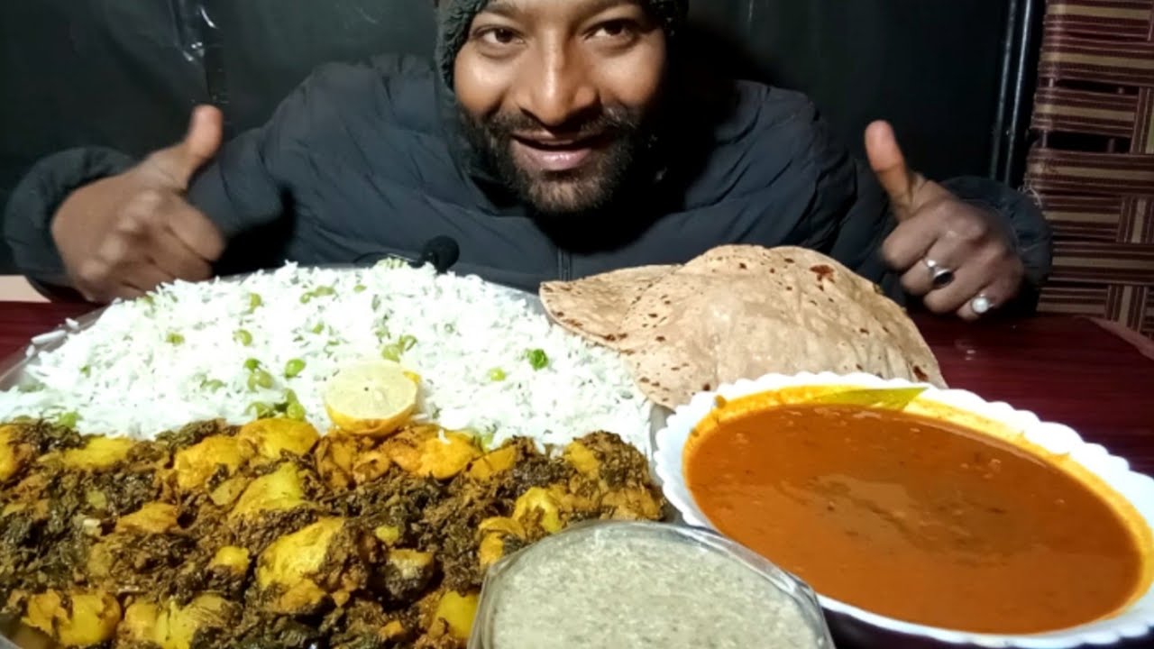Tasty Homemade Methi Aloo ki Sabji With Rajma Rice And Butter Tawa Roti Mukbang | Chatora ki Duniya 